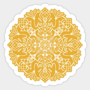 Yellow Lotus Mandala Sticker